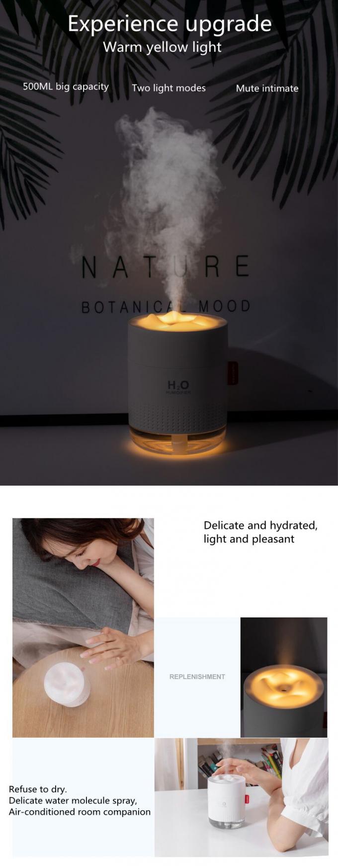 Homefish OEM Luftbefeuchter 500ml χωρητικότητα δεξαμενής νερού καθαρή ομίχλη υγροποιητές αέρα φορητό επιτραπέζιο H20 2