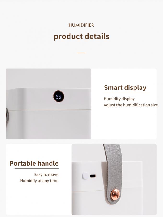 HOMEFISH Desktop 3L Διπλό ψεκασμό Φορητές υπερηχητικές υγραντήρες αέρα για το γραφείο 11