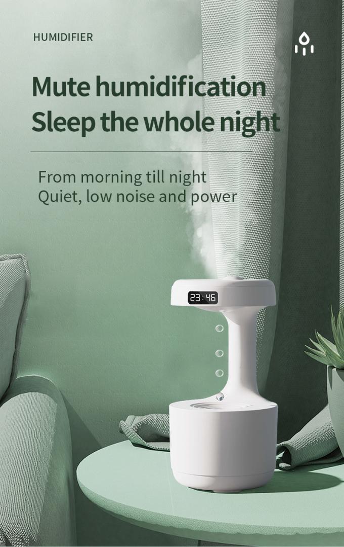 HOMEFISH USB φόρτιση Αντι βαρύτητας υγραντήρα σταγονιού νερού 36db-45db χαμηλός θόρυβος 5
