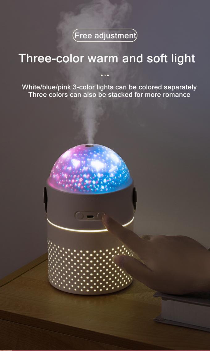 Galaxy Projection Light Air Humidifier 500ML Δύο τρόποι Ευφυής επαναφορτιζόμενος ασύρματος υπερηχητικός κατασκευαστής ομίχλης 6