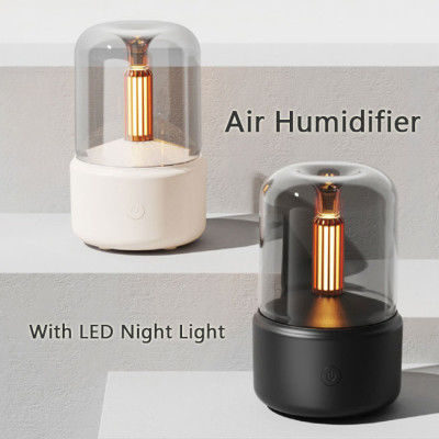 Καλή τιμή H2o Spray Mist Maker Fogger Aroma Diffuser Essential Oil Αυτοκίνητο Υγραντήρας Αέρας Μίνι Ατμόσφαιρα προσομοίωση Φως κεριού Υγραντήρας σε απευθείας σύνδεση