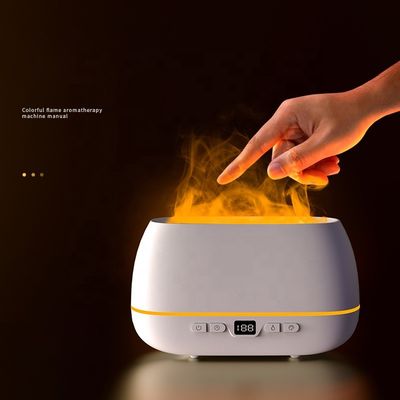 2023 Νέο σχεδιασμό υπερήχων διαχέτη φλόγας 200ml RGB Light Flame Humidifier με τηλεχειριστή Διαχέτης αρώματος για οικιακή χρήση