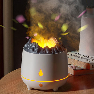 Νέο Μίνι 400ml Φλόγα Αέρα Ενυδατήρα Υπερήχων Diffuser λάδι ζεστό Φως προσομοιώθηκε ηφαίστειο Φλόγα Aroma Diffuser Ενυδατήρα