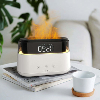 Καλή τιμή LED Clock Flame Humidifier Flame Πολυλειτουργικός υγραντήρας για το σπίτι, το γραφείο, το σπα, τη γιόγκα, το αιθέρια έλαια και το αρωματικό διάχυτο σε απευθείας σύνδεση